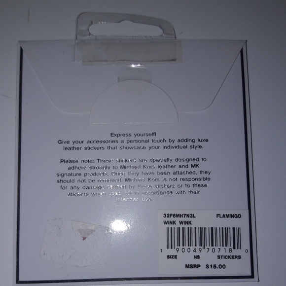 Michael Kors Wink Wink Leather Bag Sticker Crimson - Picture 2 of 2